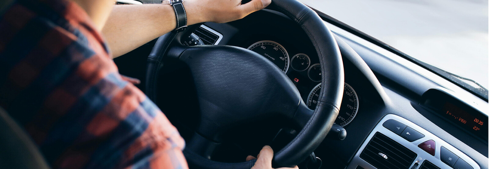 person driving car